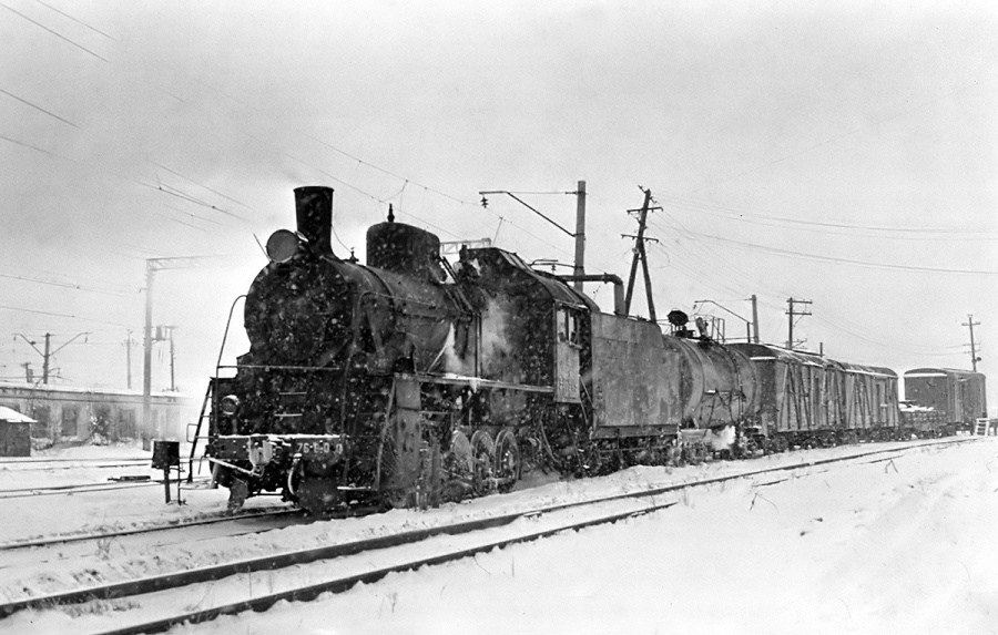 Паровоз Эр 768‑09 на Петропавловском отделении ЮУЖД