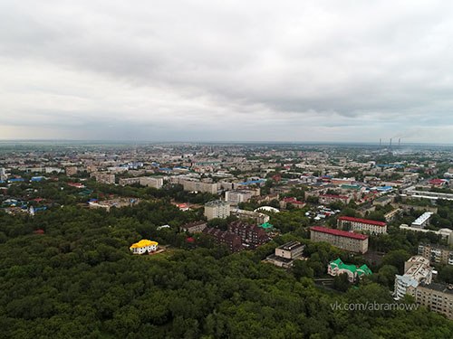 Петропавловск, вид с высоты район первой школы