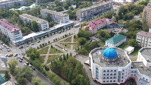 Петропавловск, вид с высоты район "Кафе мороженое"