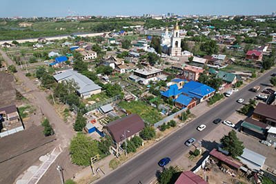Подгора вид с коптера, район храма Петра и Павла